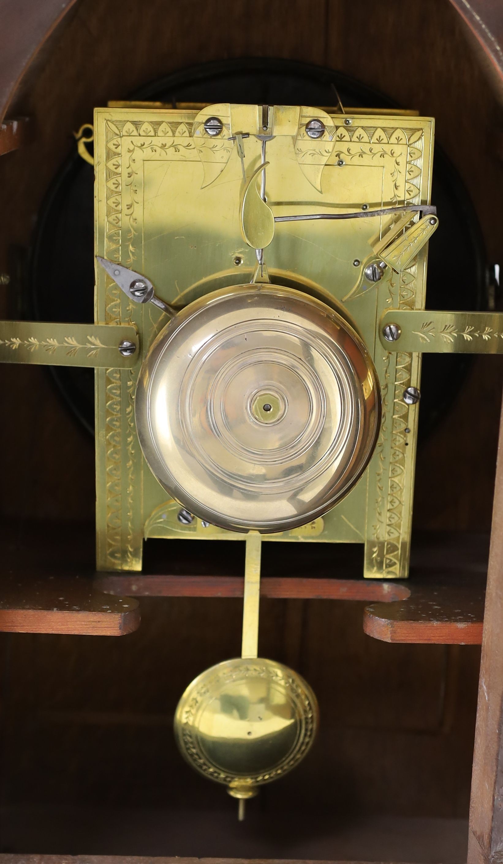 William Storer of London. A Regency parcel ebonised mahogany hour repeating bracket clock, width 29cm depth 18cm height 62cm